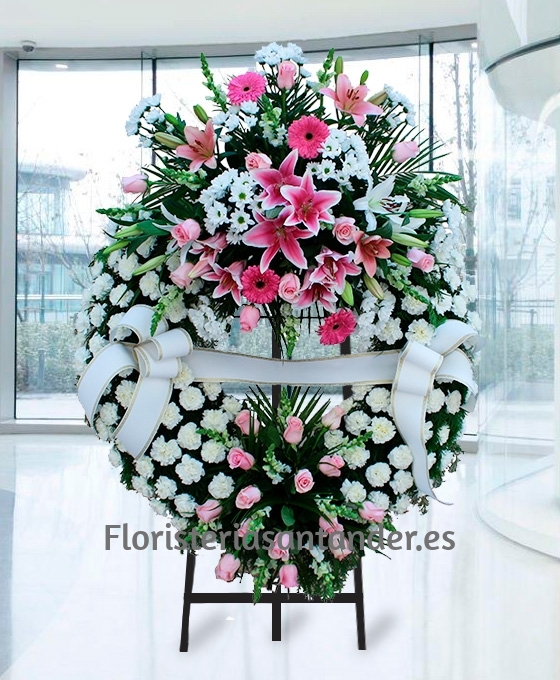 Corona de flores fúnebre Elegancia